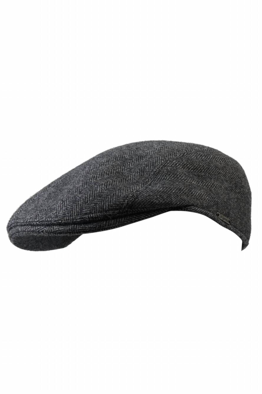 NEW WIGENS men's ivy herringbone archive line cap in grey